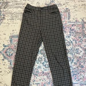 UO Plaid high waisted straight leg pants S